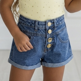 Your Gold Button Denim Shorts
