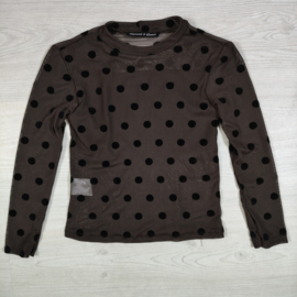 Dotted mesh top - bruin