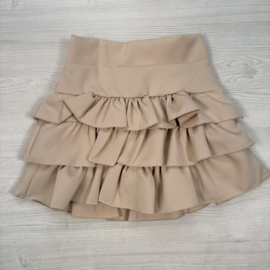New Ruffle Layer Skort - beige