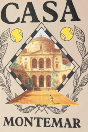 Casa tennis club Twinning tee - beige