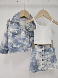 Cloud Wash Denim Baby Set