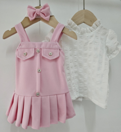Lovely dress & tee - roze