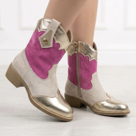 Colored cowboy boots - goud