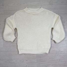 Cozy Balloon Knit Sweater - off white