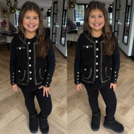 Classy teddy gilet - zwart