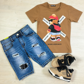 Boys blue denim shorts