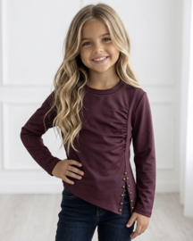 Sienna Ruched Top - bordeaux