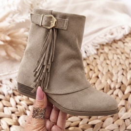 Boho Chic Boots - taupe