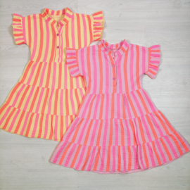Summer Candy Girls Dress - roze/oranje