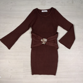 Chérie Bloom Dress - bruin