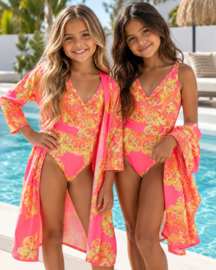 Kimono & swimsuit - pink