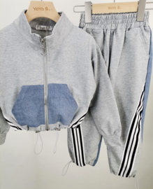 Your sporty & denim set - Grijs