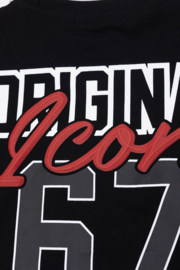 Icon striped 67 longsleeve - zwart (verzenddatum 9 okt)