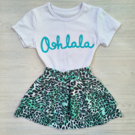 Oohlala leopard set - mint