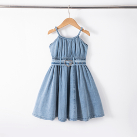 Happy denim & heart dress