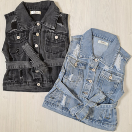 Distressed Denim gilet 2 colors