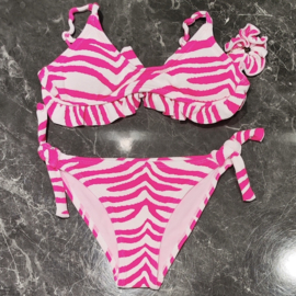 Fuchsia zebra bikini