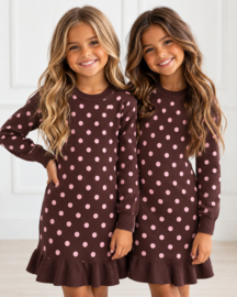 Dotted Darling Dress - bruin