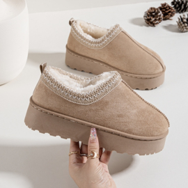 Cozy slides (twinning) - beige