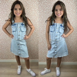 Summer denim skirt set