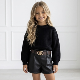 Cozy Balloon Knit Sweater - zwart