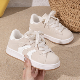 Move it sneakers - beige (met klittenband)