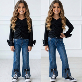 Bow Sparkle Flared Jeans