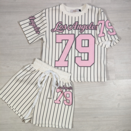 LA 79 Summer Girls Set - roze/wit