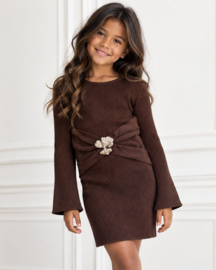 Chérie Bloom Dress - bruin (verzenddatum 16 okt)
