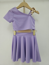 Glam Chain Skirt Set - paars