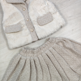 Paris Chic Tweed Set - beige