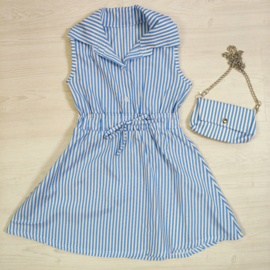 Blue Stripe Girls Dress