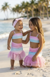 Mermaid Magic Tule Skirt Set - blauw