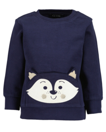 Pocket fox sweater - Blue