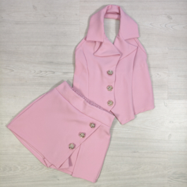 Sophisticated Skort Set - roze