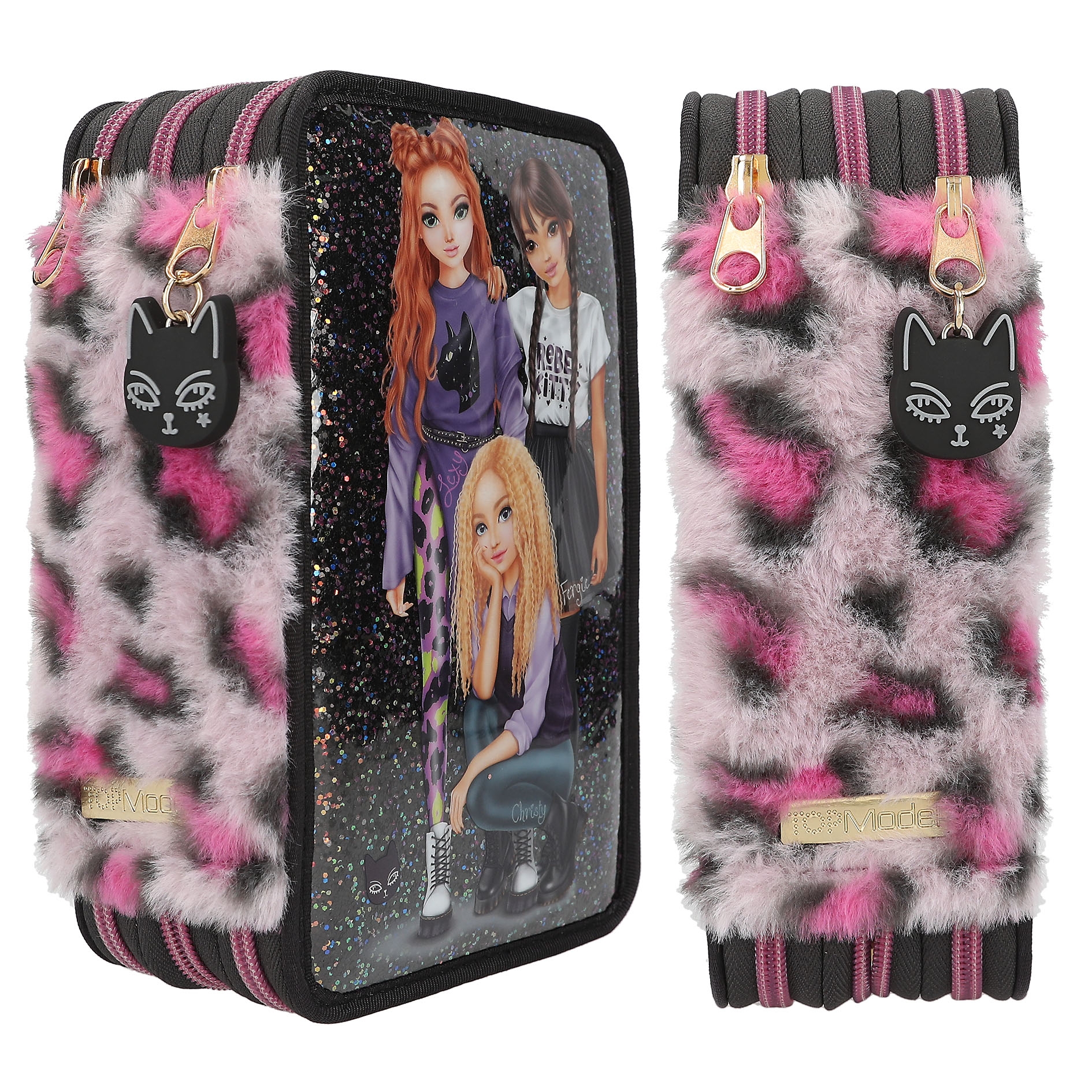 TOPModel 3-vaks etui REBEL KITTTY