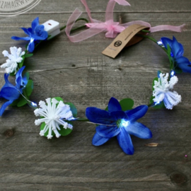 Flower headband - blue