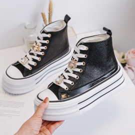 I want it all sneakers - zwart