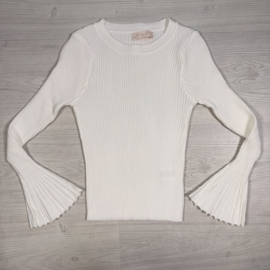 Flared Sleeve Top - wit