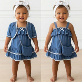 Baby denim boho set