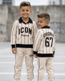 Icon varsity tracksuit - beige
