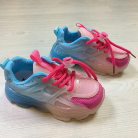 Light up sneakers - roze/blauw