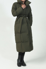 Belted bubbly jacket - Green