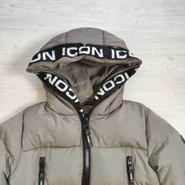 ICON Urban Zip Puffer Jacket Grey