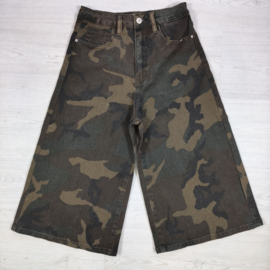 Urban Camo Wide Leg Denim Capri