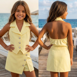 Sophisticated Skort Set - geel
