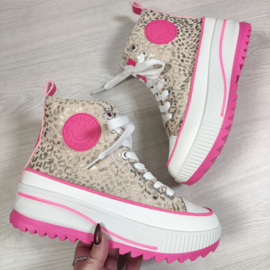 Smiley Leopard High Sneakers