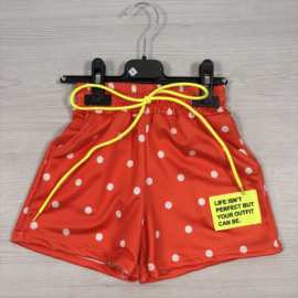 Orange dotted short