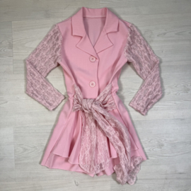 Lace Blazer Jumpsuit - roze