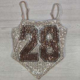 Sparkle Game Day Top - beige